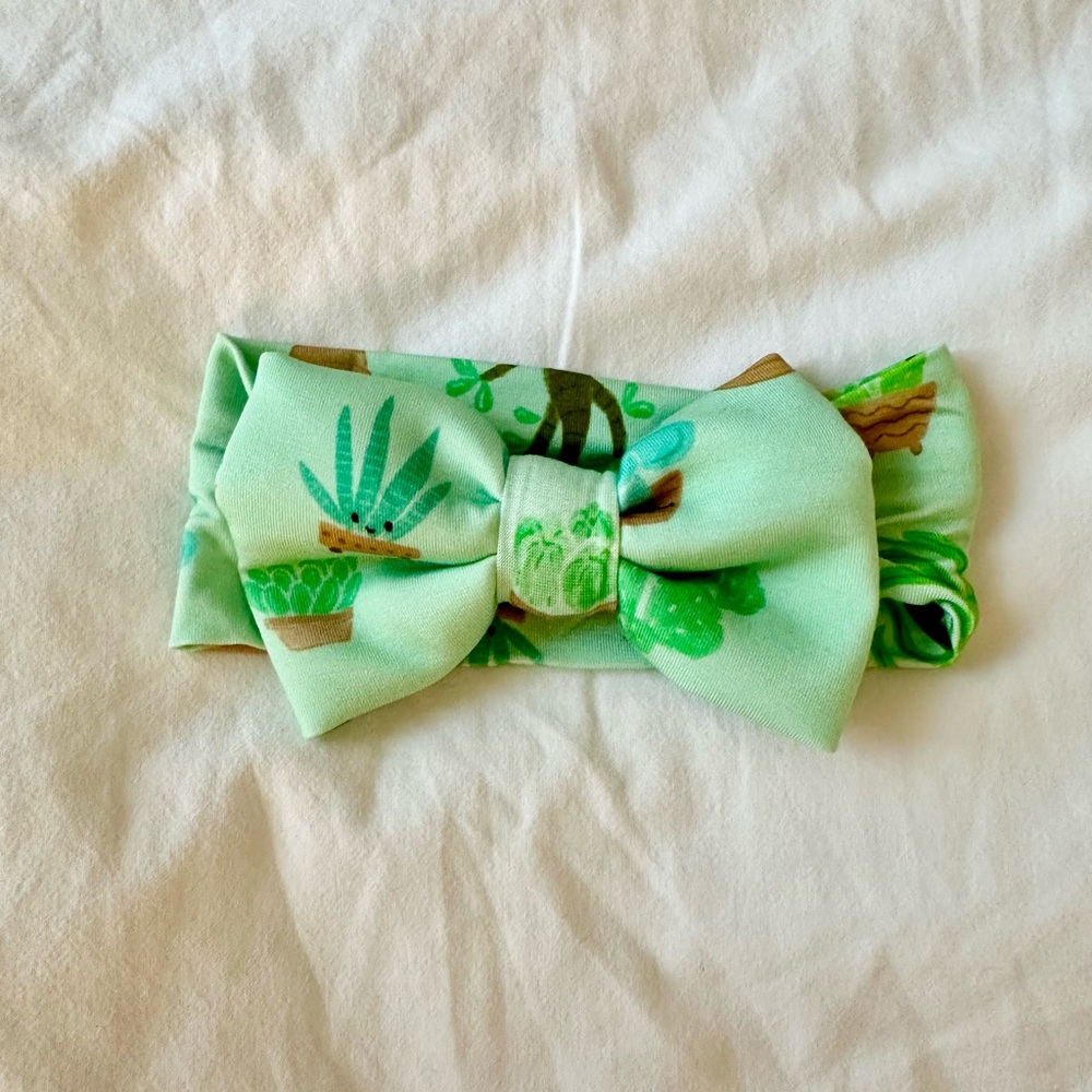 Little Sleepies Succulent Love Luxe Bow Headband